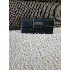 Ann Taylor Loft black leather wallet